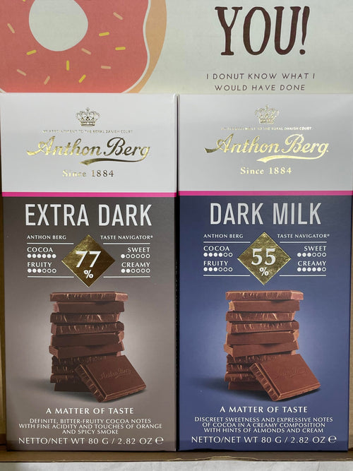 Anthon Berg chocolate gift box standard size containing two 80g bars